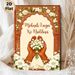 Mehndi Themed Painting Poster, Exquisite Traditional Indian Style Poster, Henna-decorated Hands Holding Jasmine Blooms With Ornate Arched Floral_maomaolike.com