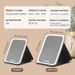 Hot-Selling LED Makeup Portable Foldable Lighted Rechargeable Vanity Desktop Fill Light Leather Case Mirror_maomaolike.com