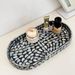 French Light Luxury Style Home Tea Oval Natural Shell Candle Storage Tray Living Room Entrance Decoration_maomaolike.com