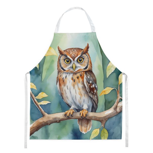 Elf Owl Apron Cooking Kitchen Server Baking Crafts Gardening For Adult Women Men, Unisex, Large, Multicolor_maomaolike.com