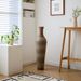 39-Inch-Tall Vase, Brown Decorative Floor Vase, Classic Neat Floor Vase Tall Freestanding Flower Holder, Artificial Rattan Vase, PVC Floor Vase, Flower Holder For Home Decor_maomaolike.com
