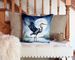 Blue Heron Under The Moonlight Throw Pillow Machine Washable, Indoor Outdoor Decorative Pillow For Couch, Bed Or Patio, 14Hx14W_maomaolike.com