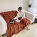 Rabbit Fur Winter Office Thick Nap Air Conditioning Sofa Cover Small Blanket Bed Factory Wholesale_maomaolike.com