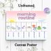 Morning Routine Painting Poster, Pastel Cartoon Style Morning Tasks Checklist Poster, Assists In Building Consistent Morning Habits, Ideal For Home_maomaolike.com