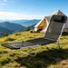 Folding Chaise Lounge Chair, Portable Tanning Chair With Adjustable Backrest, Pillow For Beach Poolside Patio_maomaolike.com