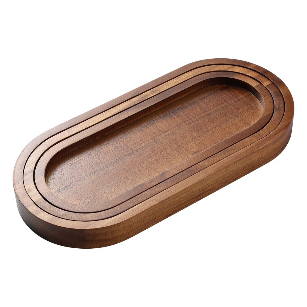 Kitchen Gadget 3 Piece Storage Tray Set For Snack Cake_maomaolike.com