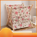 Single Layer Fabric Floor Indoor Bookshelf Clothes Books Newspapers Rack Foldable Storage Basket_maomaolike.com