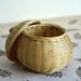 Tea Egg Storage Organizer Snack With Lid Basket Green Woven Bamboo Canister_maomaolike.com