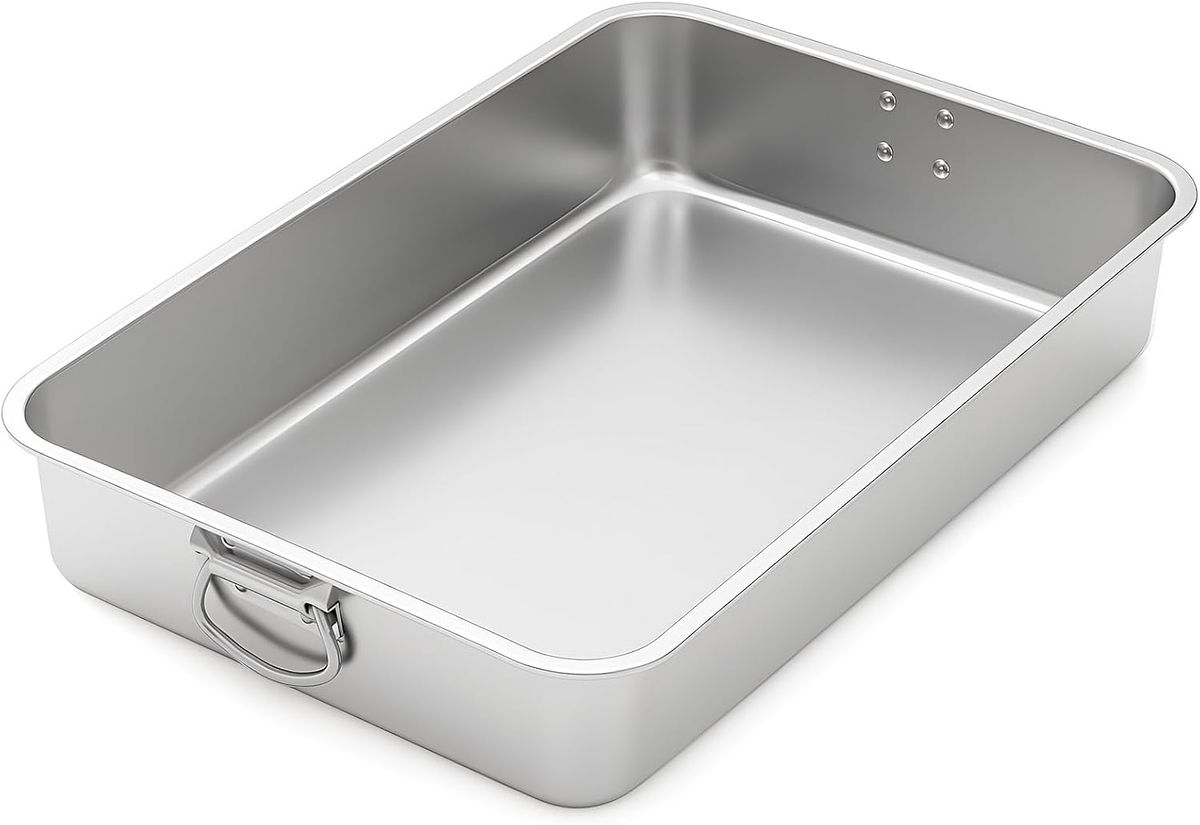 Extra-large Turkey Roasting Tin, Thick-walled With Handles, Ideal For Thanksgiving And Christmas Roasts_maomaolike.com