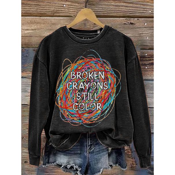 Women's Clothing round neck printed sweatshirts spring and autumn hot selling casual all match long sleeved men's and women's tops_maomaolike.com
