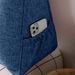 SOGA 2X 180cm Blue Triangular Wedge Bed Pillow Headboard_maomaolike.com