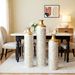 Floor Metal Vase Modern Style Decoration Home Droplet Shaped White Metal Vase 3-piece Set Gorgeous Home Decoration Large Glazed Metal Vase_maomaolike.com