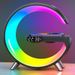 New Intelligent G Shaped LED Lamp Bluetooth Speake Wireless Charger Atmosphere Lamp App Control For Bedroom Home Decor_maomaolike.com