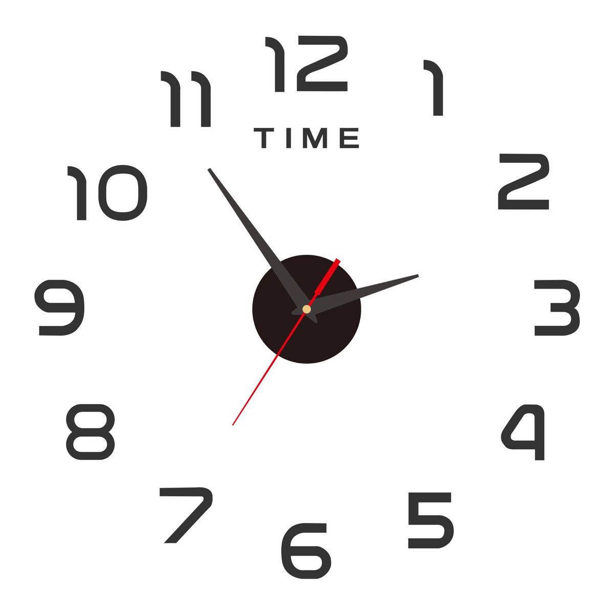 Frameless Wall Clock Living Room Bedroom Clock DIY Silent Art Wall Clock Creative Hole-Free Decorative Wall Sticker Clock Roman Scale Dials_maomaolike.com