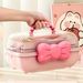1pc Cute Cartoon Style Storage Box, Hairpin Headwear Cosmetics Storage Box, Large Capacity Transparent Lid Jewelry Box, Bedroom_maomaolike.com