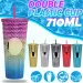Straw With Lid Colorful Quality Matte Finish Double Wall Coffee Mug Plastic Studded Durian Tumblers Cold Bling Cup_maomaolike.com