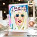 Pop Art Female Portrait Painting Poster, Vibrant Expressive Hand-painted Style Poster, Eye-catching Decorative Artwork Suitable For Living Room_maomaolike.com