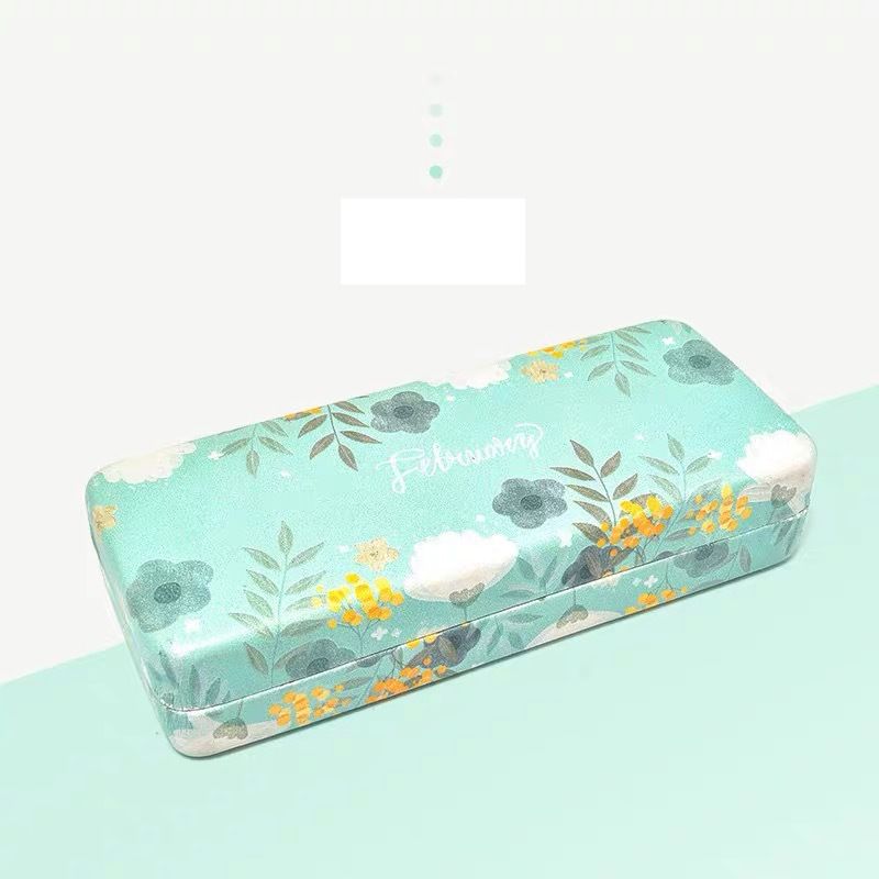 Unisex 3d floral glasses case portable men's and women's anti-pressure simple high appearance level lightweight glasses sunglasses storage case_maomaolike.com