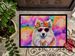 Samoyed Hippie Dawg Doormat Front Door Mat Indoor Outdoor Rugs For Entryway, Non Slip Washable Low Pile, 24H X 36W_maomaolike.com