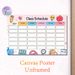Class Schedule Painting Poster, Cute Cartoon Stationery-themed Poster, Clear Structured Layout To Organize Daily Courses Ideal For Classroom_maomaolike.com