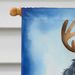 Bernese Mountain Dog Christmas Reindeer House Flag Large Porch Sleeve Pole Decorative Outside Yard Banner Artwork Wall Hanging, Polyester, House Size, Multicolor_maomaolike.com