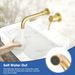 Wall Mount Faucet For Bathroom Sink Or Bathtub, Single Handle 2 Holes Brass Rough-in Valve Included, Brushed Gold_maomaolike.com