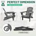Adirondack Chairs Set Of 2, Plastic Adirondack Chair, Adirondack Chairs, HDPE Adirondack Chair, Folding Adirondack Chairs, Outdoor Chairs With Cup Holder For Lawn Patio Deck Fire Pit -Gray_maomaolike.com