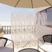Metal Privacy Screens W3.8Ft X H6Ft Outdoor And Indoor Divider With Free Standing Decorative Privacy Screen For Balcony Patio Garden Room Divider, White Leaf Shape_maomaolike.com