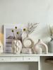 3PC Ceramic Vase Set, Modern Minimalist Style Hollow Spiral Vase, Decorative Vase For Home Living Room Bedroom Office, Ornaments_maomaolike.com