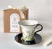 Birthday Gift American Retro Jasmine Coffee Cup Plate Set Exquisite Beauty Business Companion Gift Ceramic Mug_maomaolike.com