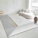 Living Room Rug Large Size Gorgeous Gold Frame Design Bedroom Rug Plush Thickened Machine Washable Thickened Underlay Interior Decorative Rug_maomaolike.com