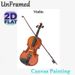Violin Themed Painting Poster, Realistic Glossy Violin With Bow Poster, Elegant Musical Decor Ideal For Music Studio, Home Wall Display_maomaolike.com