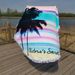 Round Beach Towel Hawaiian Coconut Palm Active Printing Cut Velvet Absorbent Thickened Cotton Tassel Beach Towel_maomaolike.com