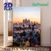 Los Angeles City Skyline Painting Poster, Warm-toned Sunset Urban Landscape Poster, Captivating Twilight City View Ideal For Living Room, Office Wall_maomaolike.com