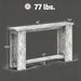 Farmhouse Console Table, 63" Narrow Entryway Table With Thickened Tabletop_maomaolike.com