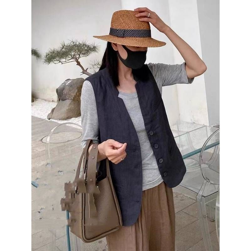 Women's Clothing cotton and linen! Layering without fear of hot summer, versatile and slim vest_maomaolike.com
