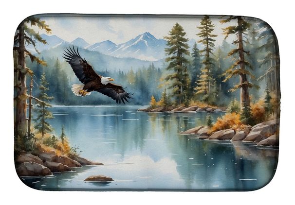 Eagle In Flight Dish Drying Mat Absorbent Dish Drying Mat Pad For Kitchen Counter Dish Drainer Mat For Countertop, 14 X 21", Multicolor_maomaolike.com