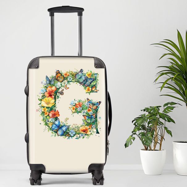 Letter G Luggage, 20/24/28 Inch Luggage, Carry-On, Custom Luggage, Luggage Set, Suitcase, Travel, Vacation, Cabin Suitcase, Custom Suitcase, Personalized Luggage_maomaolike.com