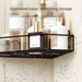 No-Drill Bathroom Kitchen Wall-Mounted Hanging Storage Rack Cosmetics Organizer Corner Shelf_maomaolike.com