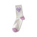 Unisex Purple love socks women's high appearance level mid-tube socks ins tide cartoon sport long_maomaolike.com