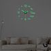 DIY Digital Living Room Wall Clock Luminous 3D Frameless Clock Wall Stickers Mute Clock For Bedroom Office Wall Decor_maomaolike.com