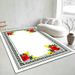 Living Room Rug Large Size Gorgeous Gold Frame Design Bedroom Rug Plush Thickened Machine Washable Thickened Underlay Interior Decorative Rug_maomaolike.com