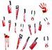 8/12Pcs Halloween Bloody Fake Knife, Garland & Banner. Zombie Vampire Party Decor For Haunted House, Bar, Indoor And Outdoor Yard._maomaolike.com