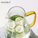 1PCS Diamond Texture Teapot Set Hot Cold Kettle Jug Transparent Coffee Pot Home Water Carafe Glass Pitcher_maomaolike.com