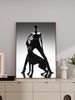 Triptych Black & White Photographic Decorative Art: Woman & Doberman, Dramatic Light & Pose, Wildness & Strength_maomaolike.com