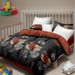 9 Piece Soft All-Season Washed Microfiber Cover Set , Queen/King/Calking Bedding Set With Pillowcases,Bedspread Print Curtains & Solid Curtains,Print, Moisture-Wicking, Soft ,Cooling, Easy Care_maomaolike.com