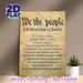 We The People US Constitution Preamble Painting Poster, Vintage Aged Parchment-style Poster, Classic Historical Patriotic Text Decor, Suitable For_maomaolike.com