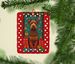 Irish Terrier Holiday Christmas Porcelain Ornament Christmas Tree Hanging Decorations For Home Christmas Holiday, Rectangle, Gift, Multicolor_maomaolike.com