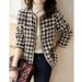 Women's Clothing Wool tweed jacket spring and autumn short style fashionable_maomaolike.com