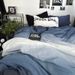 Once Upon A Time Ins Simple Gradient Blue Four-Piece Twill Sheet Bed Skirt Bedding 4-Piece Set_maomaolike.com